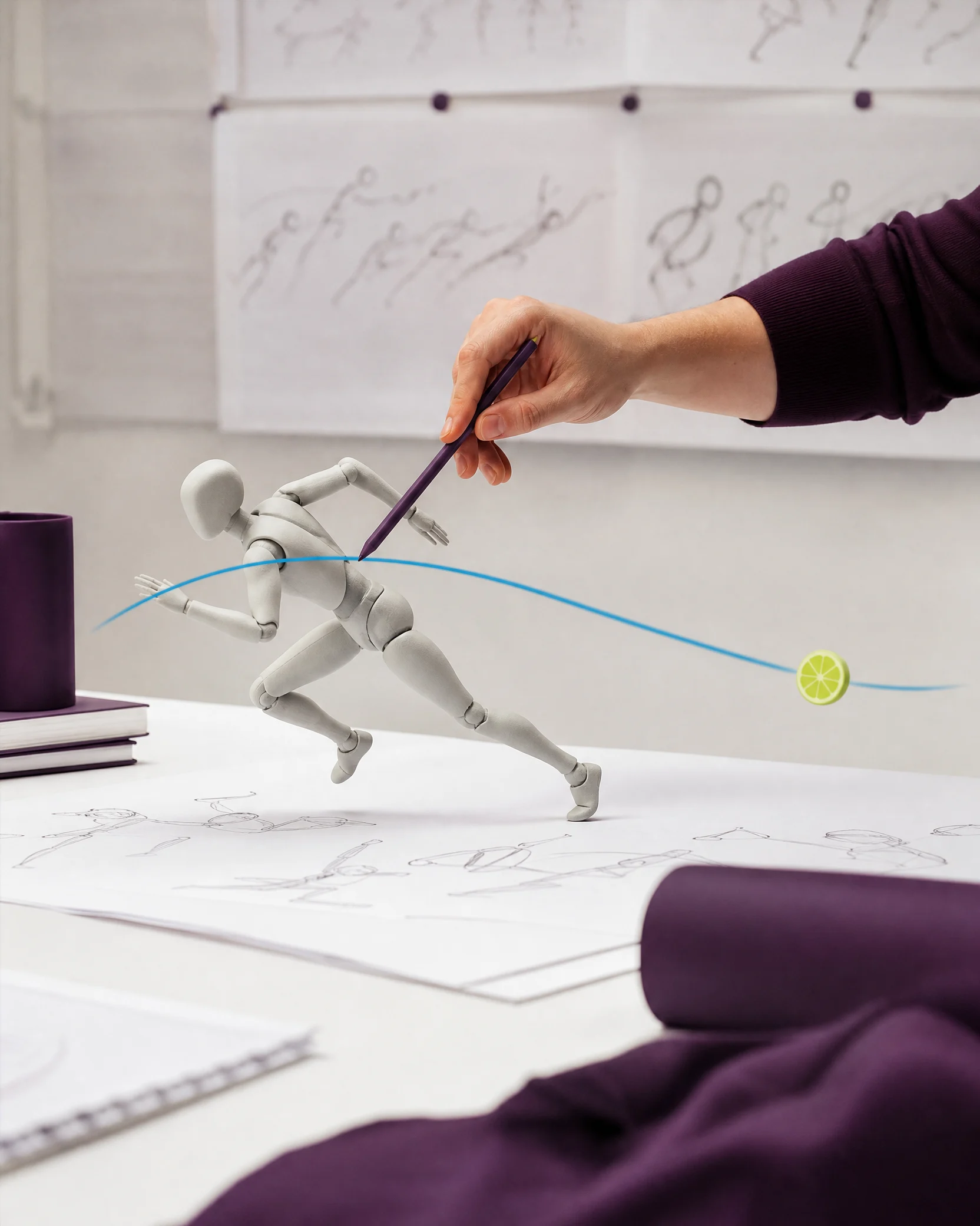 Animator guiding a character gesture